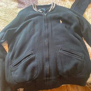 Polo zip up sweater